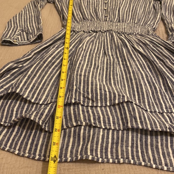 Rails Jasmine Tibet stripe Blue and White Long Sleeve Dress. Size S - Picture 9 of 9
